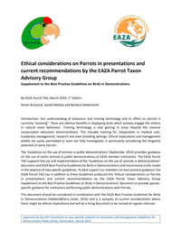 Supplement to the bird demonstration guidelines